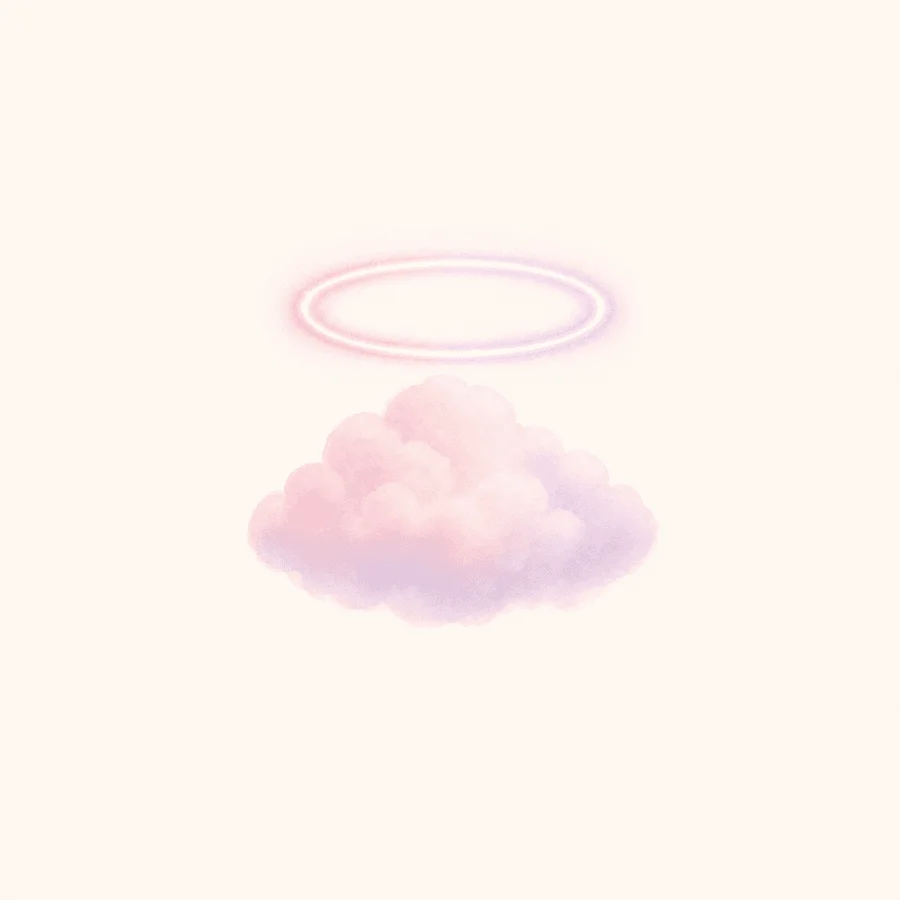 A luminous halo suspended above an Ozhara cloud